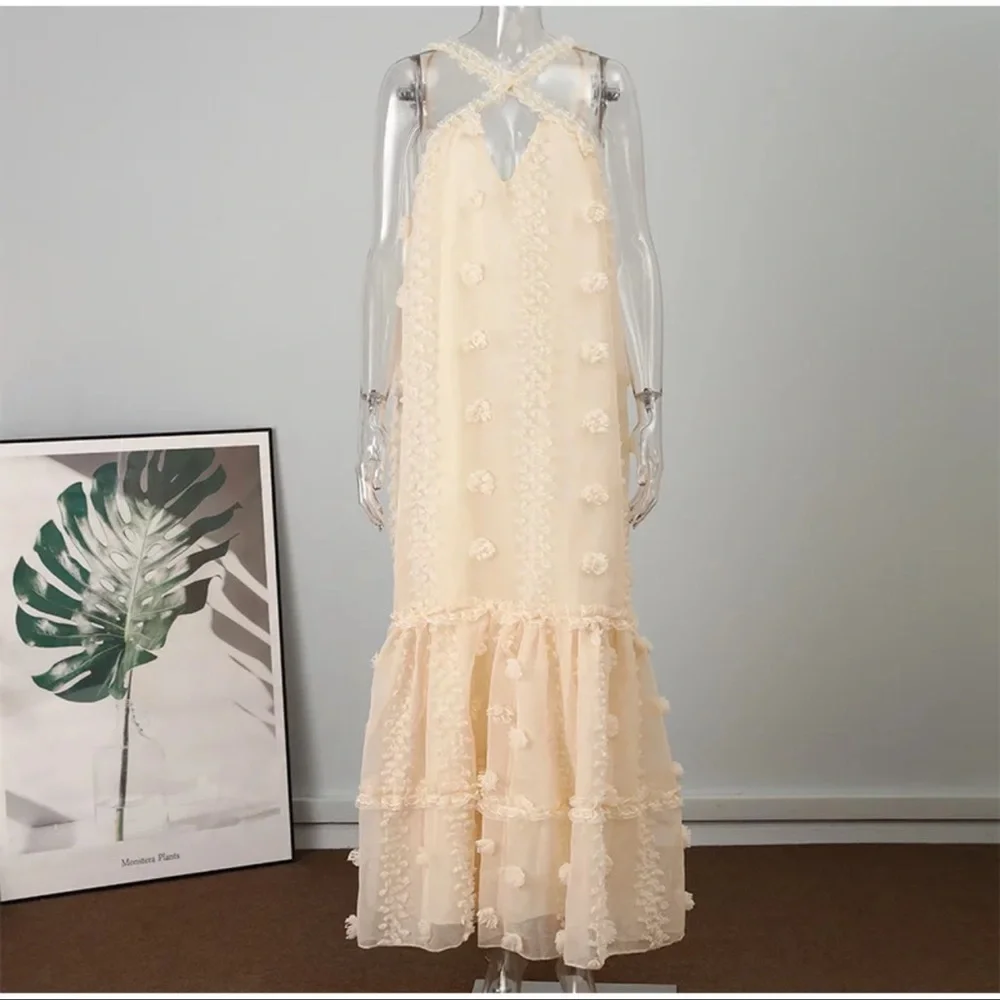 Boho Linen Maxi Dress 🌸 - Picture 6 of 7